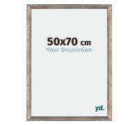 Your Decoration - 50x70 cm - Cadres Photo en MDF Avec Verre Plexiglas - Anti-Reflet - Excellente Qualité - Métal Vintage - Cadre Decoration Murale - Mura, Métal Vintage G