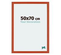 yd. Your Decoration - Cadre 50x70 cm - Orange - Cadres Photo en MDF Avec Verre acrylique - Anti-Reflet - Cadre 50x70 - Mura