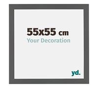 Your Decoration - Cadre 55x55 cm - Anthracite - Cadres Photo en MDF Avec Verre acrylique - Anti-Reflet - Cadre 55x55 - Mura