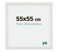 Your Decoration - 55x55 cm - Cadres Photo en MDF Avec Verre Plexiglas - Anti-Reflet - Excellente Qualité - Blanc Mat - Cadre Decoration Murale - Mura, Blanc Mat G