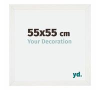 Your Decoration - Cadre 55x55 cm - Blanc Patiné - Cadres Photo en MDF Avec Verre acrylique - Anti-Reflet - Cadre 55x55 - Mura