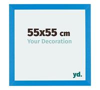 Your Decoration - Cadre 55x55 cm - Bleu Brillant - Cadres Photo en MDF Avec Verre acrylique - Anti-Reflet - Cadre 55x55 - Mura