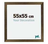 Your Decoration - 55x55 cm - Cadres Photo en MDF Avec Verre Plexiglas - Anti-Reflet - Excellente Qualité - Bronze Décor - Cadre Decoration Murale - Mura, Bronze Décor