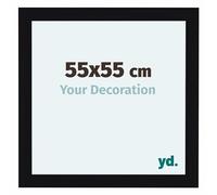 Your Decoration - Cadre 55x55 cm - Noir Brillant - Cadres Photo en MDF Avec Verre acrylique - Anti-Reflet - Cadre Noir Brillant - Como