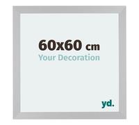 Your Decoration - 60x60 cm - Cadres Photo en MDF Avec Verre Plexiglas - Anti-Reflet - Excellente Qualité - Argent Mat - Cadre Decoration Murale - Mura, Argent Mat G