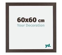 Your Decoration - 60x60 cm - Cadres Photo en MDF Avec Verre Plexiglas - Anti-Reflet - Excellente Qualité - Chêne Foncé - Cadre Decoration Murale - Mura, Chêne Foncé