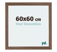 Your Decoration - 60x60 cm - Cadres Photo en MDF Avec Verre Plexiglas - Anti-Reflet - Excellente Qualité - Noyer Foncé - Cadre Decoration Murale - Mura, Noyer Foncé