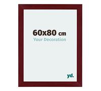 Your Decoration - 60x80 cm - Cadres Photo en MDF Avec Verre Plexiglas - Anti-Reflet - Excellente Qualité - Vin Rouge Patiné - Cadre Decoration Murale - Mura, Vin Rouge Patiné G