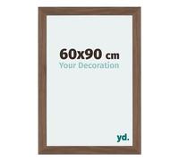 Your Decoration - Cadre 60x90 cm - Noyer Foncé - Cadres Photo en MDF Avec Verre acrylique - Anti-Reflet - Cadre 60x90 - Mura