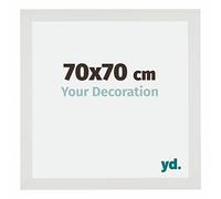 Your Decoration - 70x70 cm - Cadres Photo en MDF Avec Verre Plexiglas - Anti-Reflet - Excellente Qualité - Blanc Mat - Cadre Decoration Murale - Mura, Blanc Mat