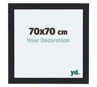 Your Decoration - Cadre 70x70 cm - Noir Grain de Bois - Cadres Photo en MDF Avec Verre acrylique - Anti-Reflet - Cadre Noir Grain de Bois - Como