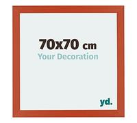 Your Decoration - Cadre 70x70 cm - Orange - Cadres Photo en MDF Avec Verre acrylique - Anti-Reflet - Cadre 70x70 - Mura