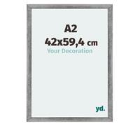 Your Decoration - A2 42x59,4 cm - Cadres Photo en MDF Avec Verre Plexiglas - Anti-Reflet - Excellente Qualité - Gris Patiné - Cadre Decoration Murale - Mura, Gris Patiné G