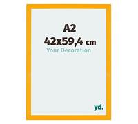 Your Decoration - A2 42x59,4 cm - Cadres Photo en MDF Avec Verre Plexiglas - Anti-Reflet - Excellente Qualité - Jaune - Cadre Decoration Murale - Mura, Jaune