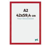Your Decoration - Cadre A2 42x59.4 cm - Rouge - Cadres Photo en MDF Avec Verre acrylique - Anti-Reflet - Cadre A2 42x59.4 - Mura