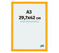 Your Decoration - A3 29,7x42 cm - Cadres Photo en MDF Avec Verre Plexiglas - Anti-Reflet - Excellente Qualité - Jaune - Cadre Decoration Murale - Mura, Jaune G