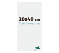 Your Decoration - 20x40 cm - Cadres Photos en Plastique Avec Verre Plexiglas - Anti-Reflet - Excellente Qualité - Blanc Brillant - Cadre Decoration Murale - Evry, Blanc Brillant