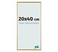 Your Decoration - Cadre photo 20x40 cm - Or- Cadre Photo en Plastique Avec Verre acrylique - Anti-Reflet - Cadre 20x40 - Evry