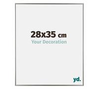 Your Decoration - Cadre photo 28x35 cm - Champagne - Cadre Photo en Plastique Avec Verre acrylique - Anti-Reflet - Cadre 28x35 - Evry