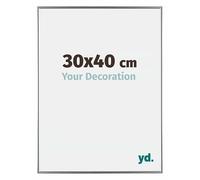 Your Decoration - Cadre photo 30x40 cm - Argent Brillant - Cadre Photo en Plastique Avec Verre acrylique - Anti-Reflet - Cadre 30x40 - Evry