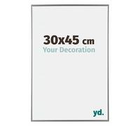 Your Decoration - Cadre photo 30x45 cm - Argent Brillant - Cadre Photo en Plastique Avec Verre acrylique - Anti-Reflet - Cadre 30x45 - Evry