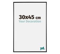 Your Decoration - Cadre photo 30x45 cm - Noir Brillant - Cadre Photo en Plastique Avec Verre acrylique - Anti-Reflet - Cadre 30x45 - Evry