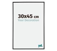 Your Decoration - 30x45 cm - Cadres Photos en Plastique Avec Verre Plexiglas - Noir Mat - Evry.