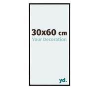 Your Decoration - Cadre photo 30x60 cm - Noir Mat - Cadre Photo en Plastique Avec Verre acrylique - Anti-Reflet - Cadre 30x60 - Evry