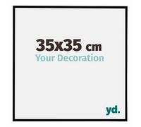 Your Decoration - Cadre photo 35x35 cm - Noir Mat - Cadre Photo en Plastique Avec Verre acrylique - Anti-Reflet - Cadre 35x35 - Evry