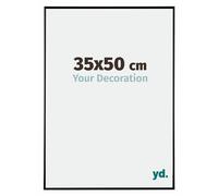 Your Decoration - Cadre photo 35x50 cm - Noir Brillant - Cadre Photo en Plastique Avec Verre acrylique - Anti-Reflet - Cadre 35x50 - Evry