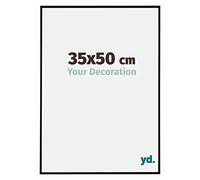 Your Decoration - Cadre photo 35x50 cm - Noir Mat - Cadre Photo en Plastique Avec Verre acrylique - Anti-Reflet - Cadre 35x50 - Evry