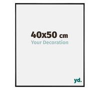 Your Decoration - Cadre photo 40x50 cm - Noir Brillant - Cadre Photo en Plastique Avec Verre acrylique - Anti-Reflet - Cadre 40x50 - Evry