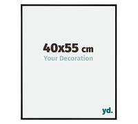 Your Decoration - Cadre photo 40x55 cm - Noir Mat - Cadre Photo en Plastique Avec Verre acrylique - Anti-Reflet - Cadre 40x55 - Evry