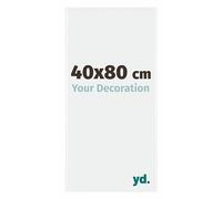Your Decoration - Cadre photo 40x80 cm - Blanc Brillant - Cadre Photo en Plastique Avec Verre acrylique - Anti-Reflet - Cadre 40x80 - Evry