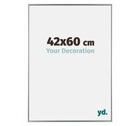 Your Decoration - Cadre photo 42x60 cm - Argent Brillant - Cadre Photo en Plastique Avec Verre acrylique - Anti-Reflet - Cadre 42x60 - Evry