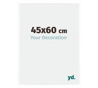Your Decoration - 45x60 cm - Cadres Photos en Plastique Avec Verre Plexiglas - Anti-Reflet - Excellente Qualité - Blanc Brillant - Cadre Decoration Murale - Evry, Blanc Brillant G