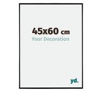 Your Decoration - Cadre photo 45x60 cm - Noir Brillant - Cadre Photo en Plastique Avec Verre acrylique - Anti-Reflet - Cadre 45x60 - Evry