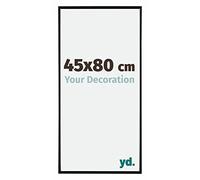 Your Decoration - 45x80 cm - Cadres Photos en Plastique Avec Verre Plexiglas - Anti-Reflet - Excellente Qualité - Noir Très Brillant - Cadre Decoration Murale - Evry, Noir Très Brillant G