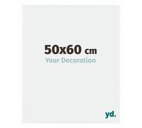 Your Decoration - Cadre photo 50x60 cm - Blanc Brillant - Cadre Photo en Plastique Avec Verre acrylique - Anti-Reflet - Cadre 50x60 - Evry