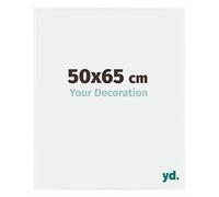Your Decoration - Cadre photo 50x65 cm - Blanc Brillant - Cadre Photo en Plastique Avec Verre acrylique - Anti-Reflet - Cadre 50x65 - Evry