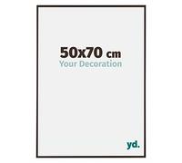 Your Decoration - Cadre photo 50x70 cm - Anthracite - Cadre Photo en Plastique Avec Verre acrylique - Anti-Reflet - Cadre 50x70 - Evry