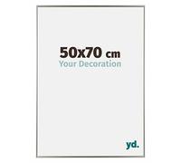 Your Decoration - Cadre photo 50x70 cm - Champagne - Cadre Photo en Plastique Avec Verre acrylique - Anti-Reflet - Cadre 50x70 - Evry