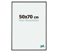 Your Decoration - 50x70 cm - Cadres Photos en Plastique Avec Verre Plexiglas - Anti-Reflet - Excellente Qualité - Noir Mat - Cadre Decoration Murale - Evry, Noir Mat G