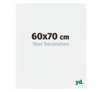 Your Decoration - Cadre photo 60x70 cm - Blanc Brillant - Cadre Photo en Plastique Avec Verre acrylique - Anti-Reflet - Cadre 60x70 - Evry
