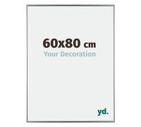 Your Decoration - Cadre photo 60x80 cm - Argent Brillant - Cadre Photo en Plastique Avec Verre acrylique - Anti-Reflet - Cadre 60x80 - Evry