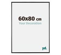 Your Decoration - Cadre photo 60x80 cm - Noir Brillant - Cadre Photo en Plastique Avec Verre acrylique - Anti-Reflet - Cadre 60x80 - Evry