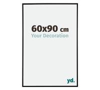 Your Decoration - 60x90 cm - Cadres Photos en Plastique Avec Verre Plexiglas - Anti-Reflet - Excellente Qualité - Noir Mat - Cadre Decoration Murale - Evry, Noir Mat