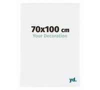 Your Decoration - 70x100 cm - Cadres Photos en Plastique Avec Verre Plexiglas - Anti-Reflet - Excellente Qualité - Blanc Brillant - Cadre Decoration Murale - Evry, Blanc Brillant