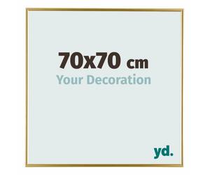 Your Decoration - Cadre photo 70x70 cm - Or- Cadre Photo en Plastique Avec Verre acrylique - Anti-Reflet - Cadre 70x70 - Evry