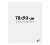 Your Decoration - Cadre photo 70x90 cm - Blanc Brillant - Cadre Photo en Plastique Avec Verre acrylique - Anti-Reflet - Cadre 70x90 - Evry